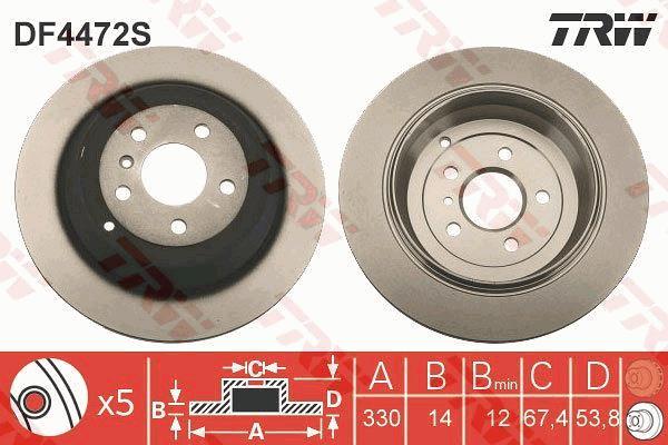 Tarcza hamulcowa TRW DF4472S