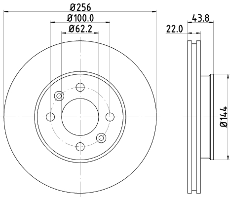 Tarcza hamulcowa HELLA 8DD 355 117-981
