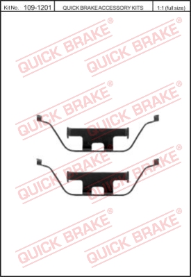 Zestaw akcesoriów montażowych  klocków hamulcowych QUICK BRAKE 109-1201