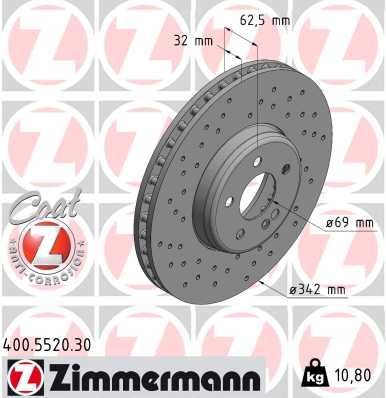 Tarcza hamulcowa ZIMMERMANN 400.5520.30