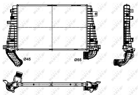 Chłodnica powietrza intercooler NRF 30300