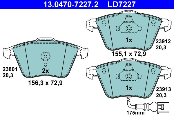 Klocki hamulcowe ATE 13.0470-7227.2