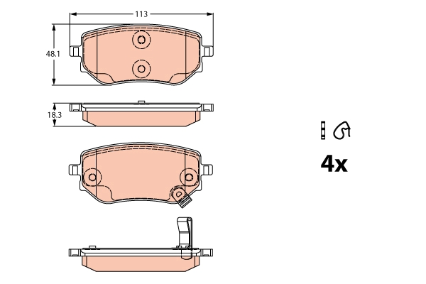 Klocki hamulcowe TRW GDB2270