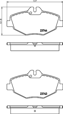 Klocki hamulcowe HELLA 8DB 355 018-731