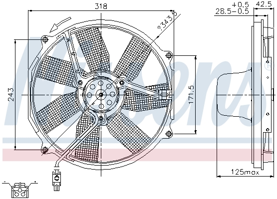 Wentylator NISSENS 85151