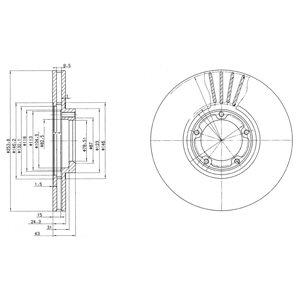 Tarcza hamulcowa DELPHI BG3365