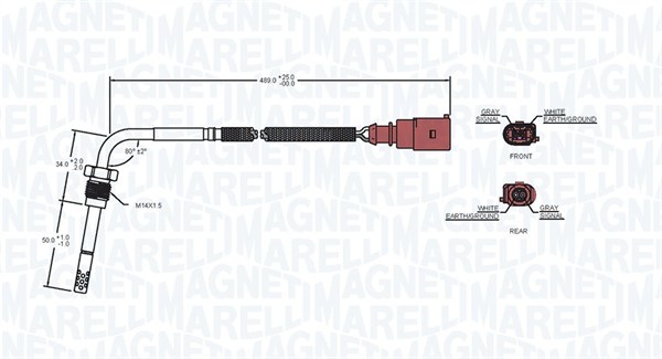 Czujnik  temperatury spalin MAGNETI MARELLI 172000099010