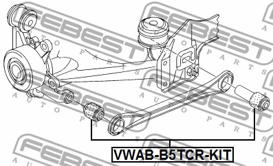 Tuleja wahacza FEBEST VWAB-B5TCR-KIT