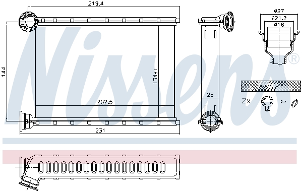 Nagrzewnica NISSENS 707079