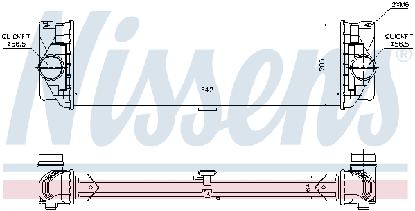 Chłodnica powietrza intercooler NISSENS 96526