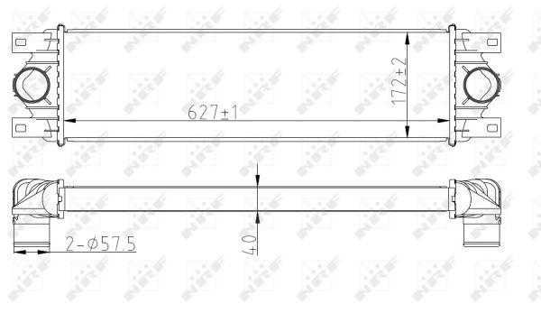 Chłodnica powietrza intercooler NRF 30874