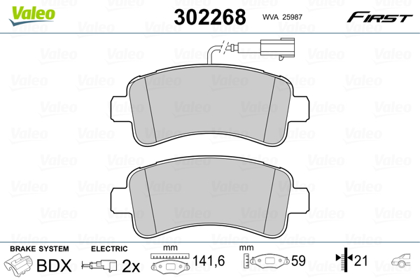 Klocki hamulcowe VALEO 302268