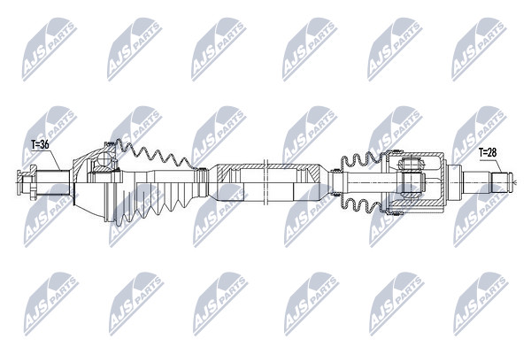 Półoś napędowa NTY NPW-VW-071