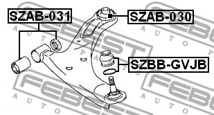 Tuleja wahacza FEBEST SZAB-031