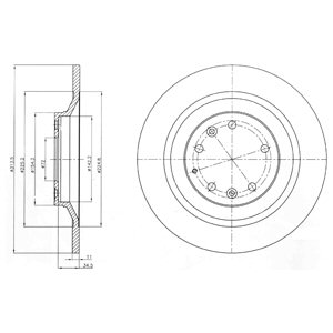 Tarcza hamulcowa DELPHI BG4318