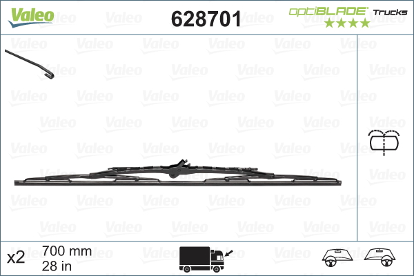 Pióro wycieraczki VALEO 628701