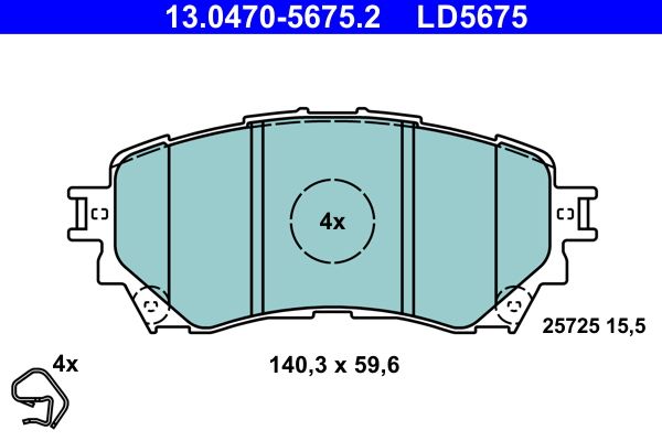 Klocki hamulcowe ATE 13.0470-5675.2