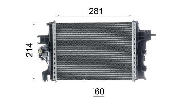 Chłodnica, układ chłodzenia silnika MAHLE CR 2634 000P