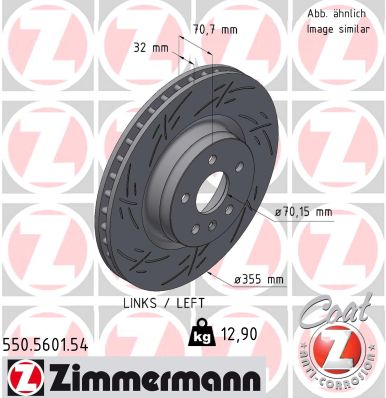 Tarcza hamulcowa ZIMMERMANN 550.5601.54
