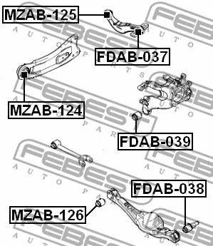 Tuleja wahacza FEBEST FDAB-039