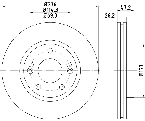 Tarcza hamulcowa HELLA 8DD 355 110-951