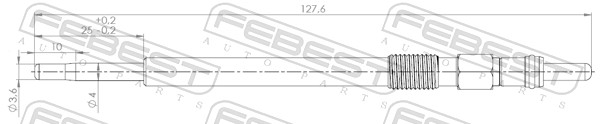 Świeca żarowa FEBEST 25642-002