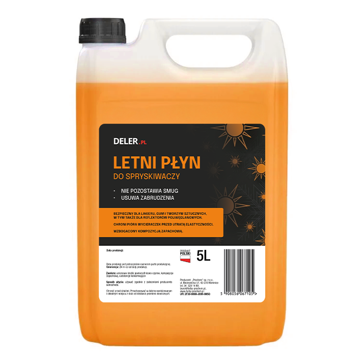 Płyn do spryskiwaczy Letni 5L DELER