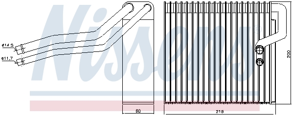 Parownik klimatyzacji NISSENS 92184