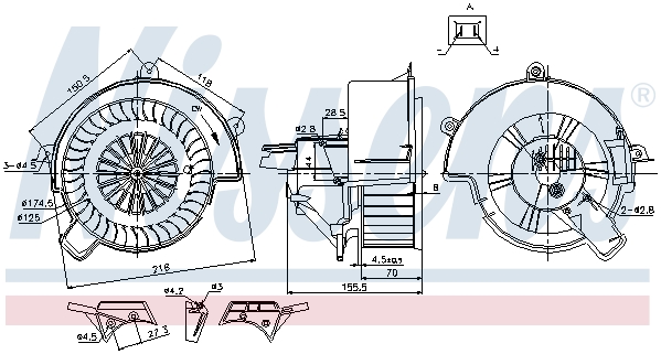 Silnik elektryczny dmuchawy NISSENS 87083