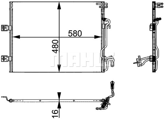 Skraplacz klimatyzacji MAHLE AC 364 000P