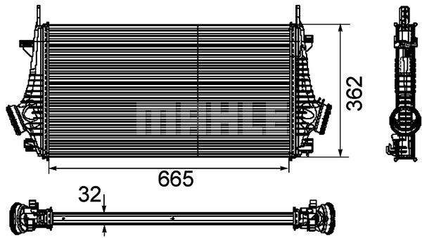 Chłodnica powietrza intercooler MAHLE CI 191 000P