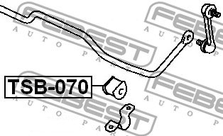 Guma stabilizatora FEBEST TSB-070