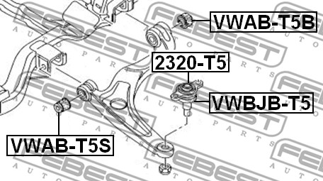 Sworzeń wahacza FEBEST 2320-T5