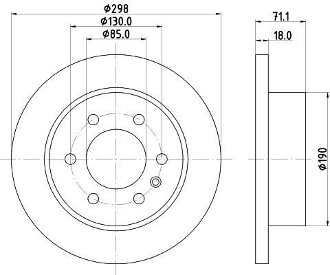 Tarcza hamulcowa HELLA 8DD 355 131-841