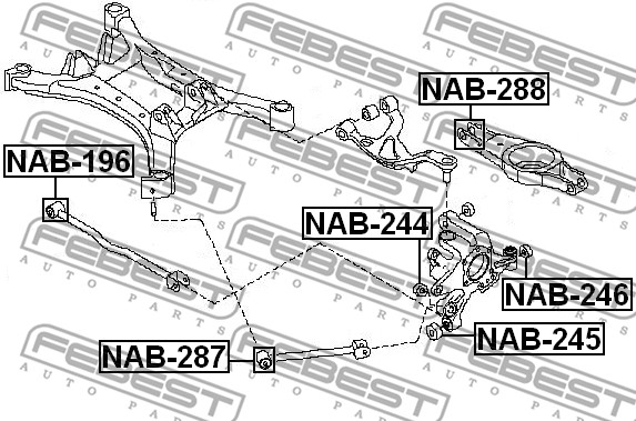 Tuleja wahacza FEBEST NAB-288