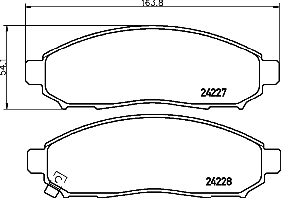 Klocki hamulcowe HELLA 8DB 355 012-071