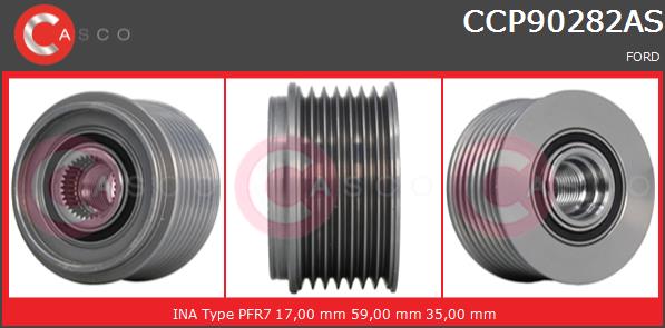 Koło pasowe alternatora CASCO CCP90282AS