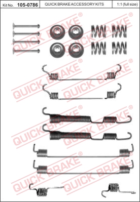 Zestaw dodatków do szczęk hamulcowych QUICK BRAKE 105-0786