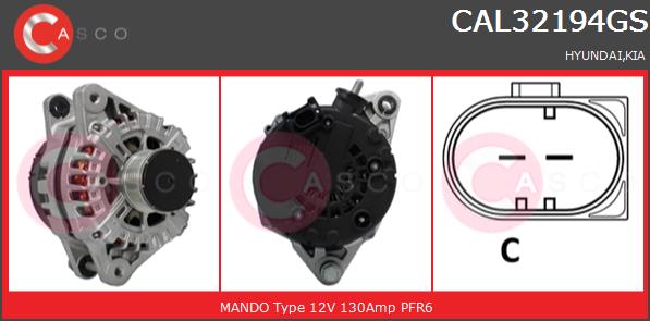 Alternator CASCO CAL32194GS