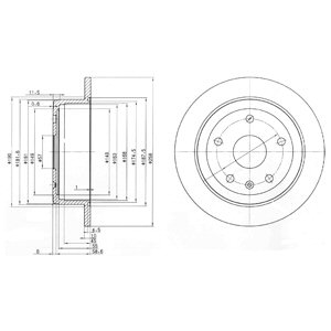 Tarcza hamulcowa DELPHI BG3554