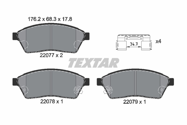 Klocki hamulcowe TEXTAR 2207701