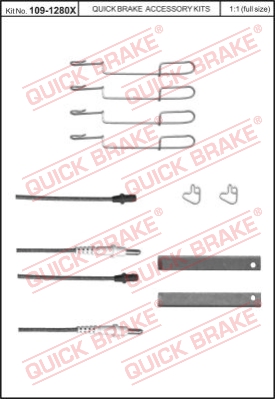 Zestaw akcesoriów montażowych  klocków hamulcowych QUICK BRAKE 109-1280X