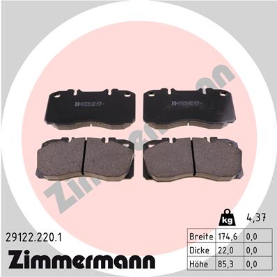Klocki hamulcowe ZIMMERMANN 29122.220.1