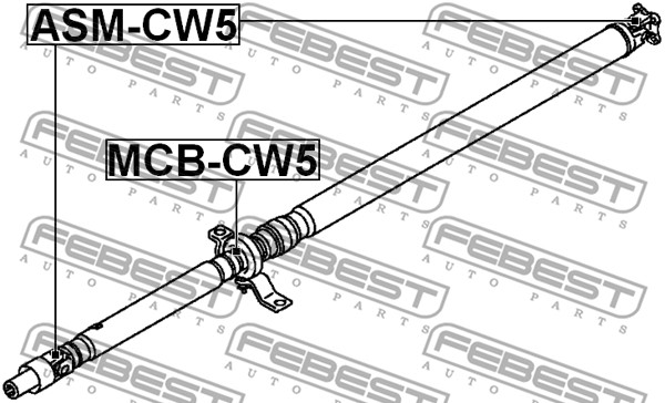 Łącznik wału napędowego FEBEST ASM-CW5
