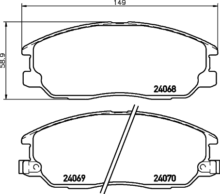Klocki hamulcowe HELLA 8DB 355 010-451