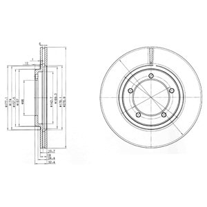 Tarcza hamulcowa DELPHI BG2534