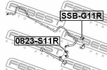 Guma stabilizatora FEBEST SSB-G11R