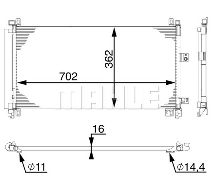 Skraplacz klimatyzacji MAHLE AC 597 000S