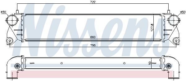 Chłodnica powietrza intercooler NISSENS 96483