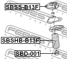Poduszka amortyzatora FEBEST SBSS-B13F